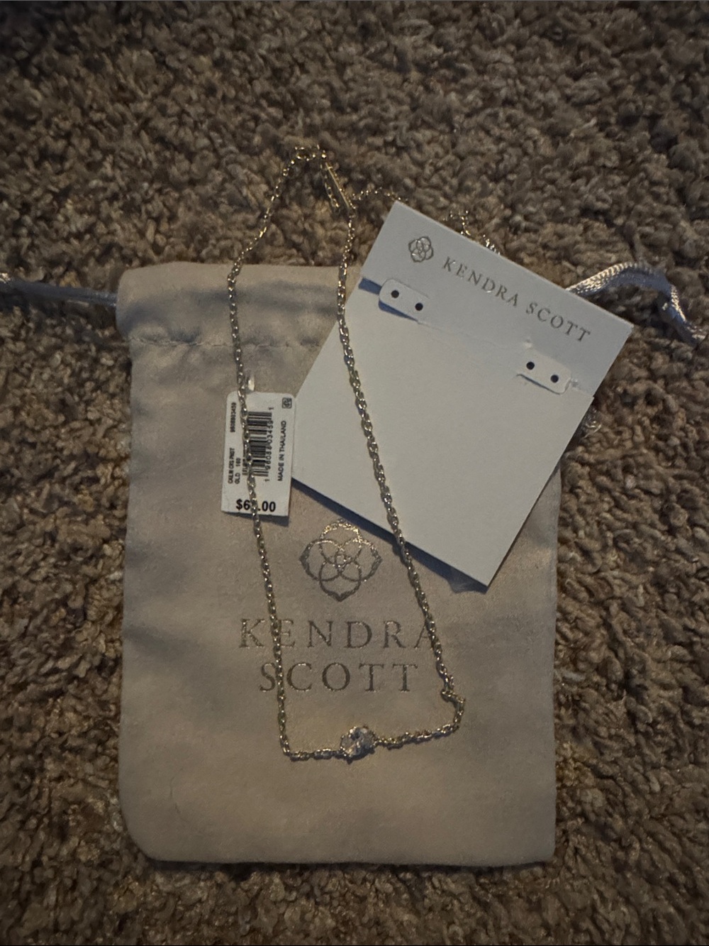 Kendra Scott Gold Chain Necklace with Clear Stone Accent